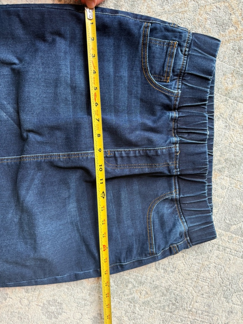 Nuggles Classic Dark Blue Denim Pencil Skirt - Picture 9 of 9